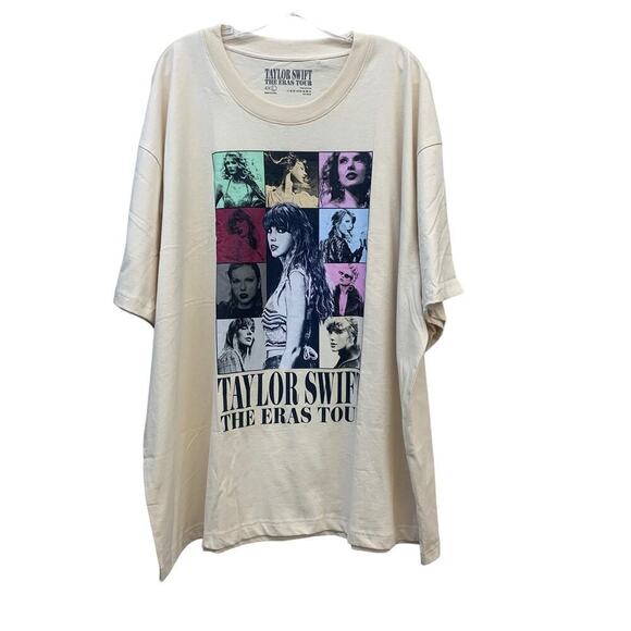 Eras Tour T-Shirt Beige - Size 4x Taylor Swift - Picture 1 of 14